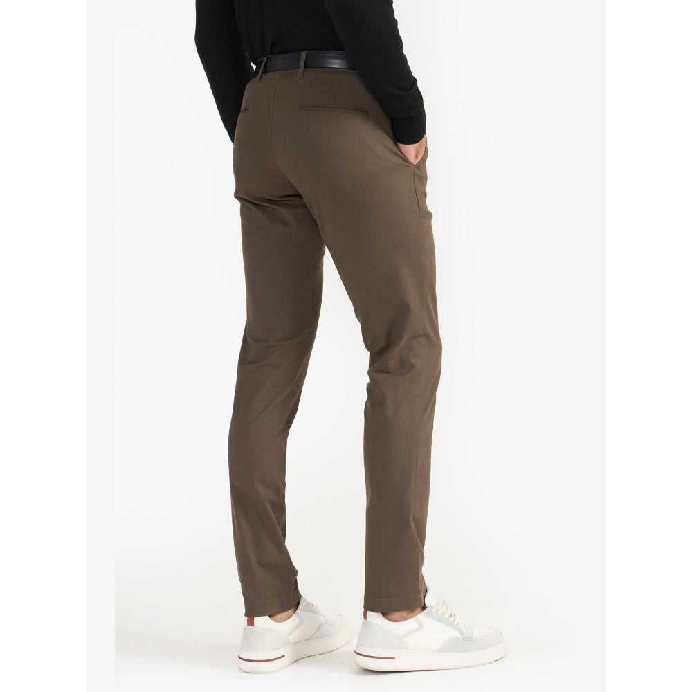 Perona Emmett Olive Solid Relaxed Fit Pant