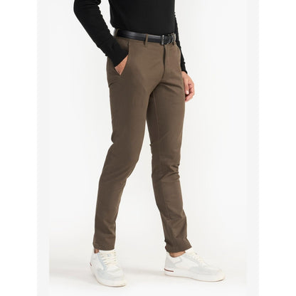 Perona Emmett Olive Solid Relaxed Fit Pant