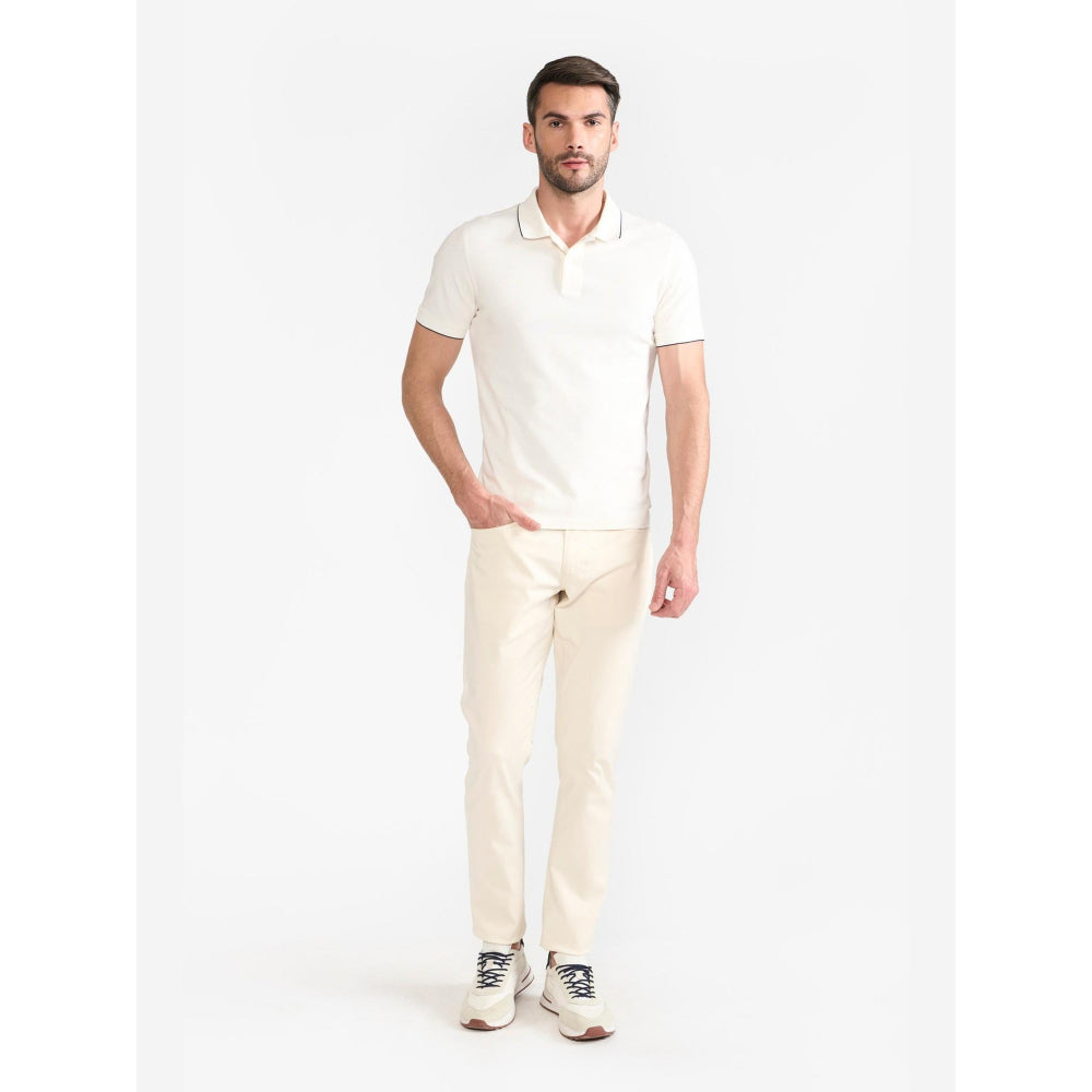 Perona Hanoi Off White Mid Waist Silm Fit Pant