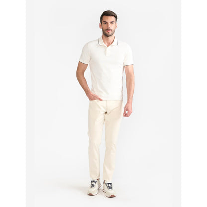 Perona Hanoi Off White Mid Waist Silm Fit Pant