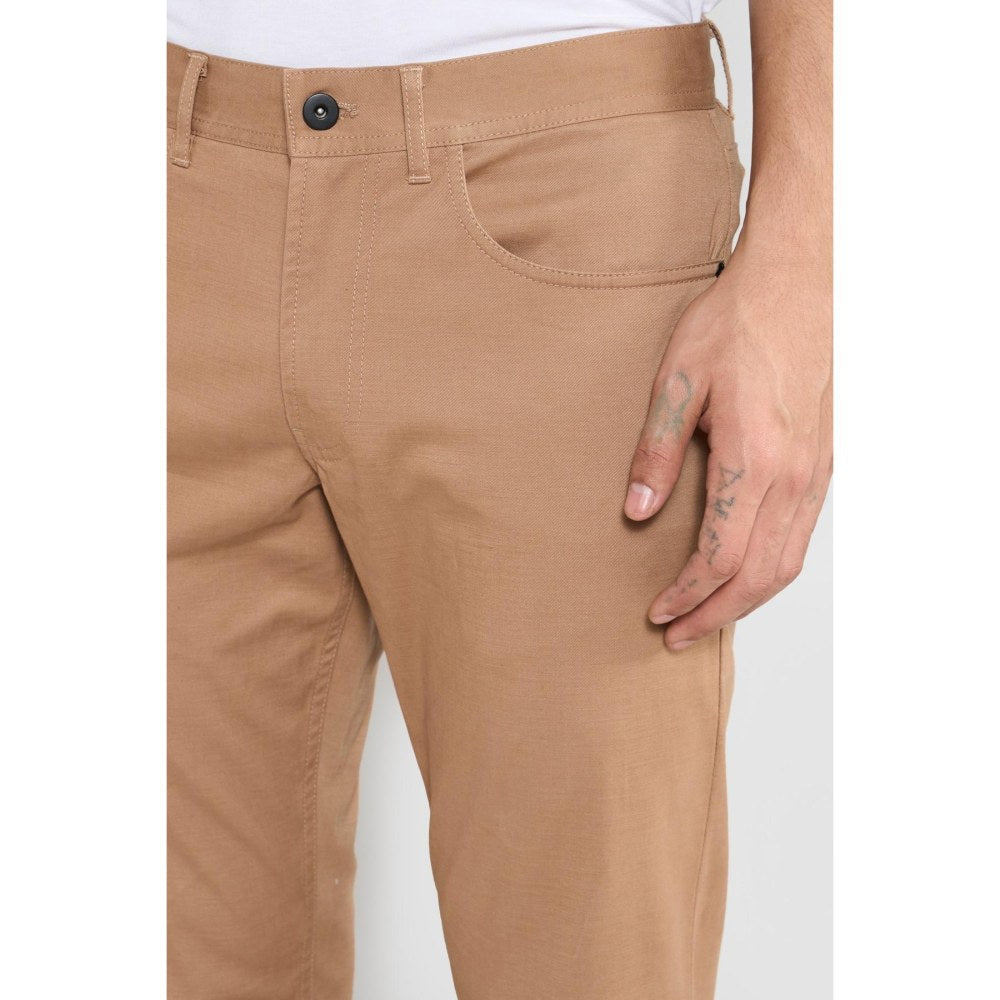 Perona Hugo Brown Slim Fit Pant