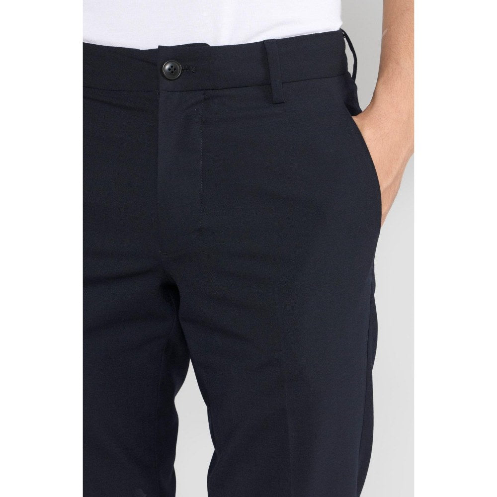 Perona Joseph Navy Blue Tailored Fit Pant