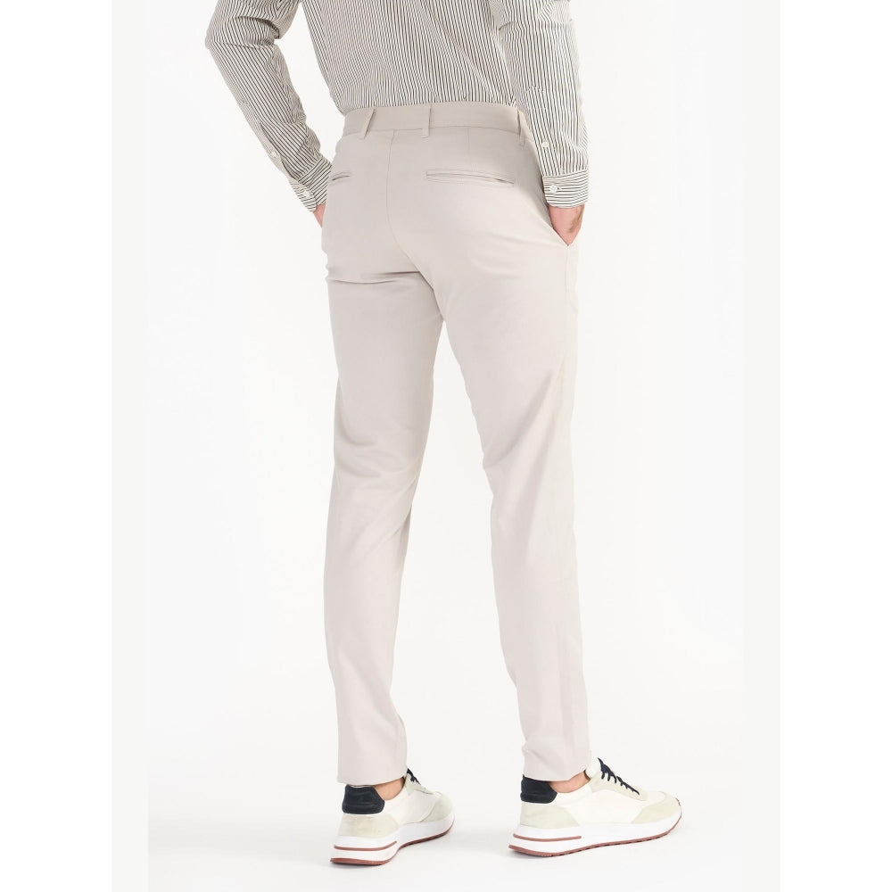 Perona Emmett Grey Solid Relaxed Fit Pant
