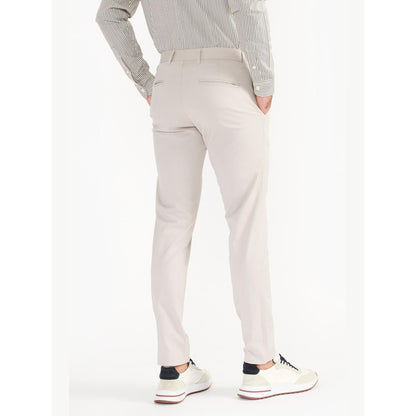 Perona Emmett Grey Solid Relaxed Fit Pant