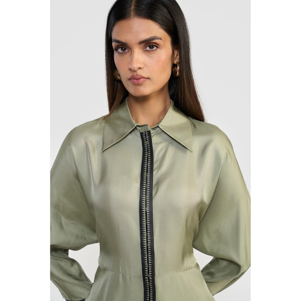 Perona Leila Green Shirt Dress
