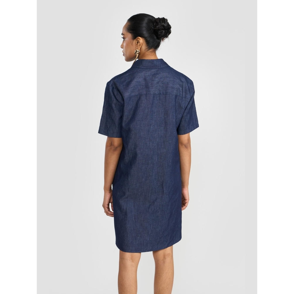 Perona Bellamy Navy Blue A Line Dress
