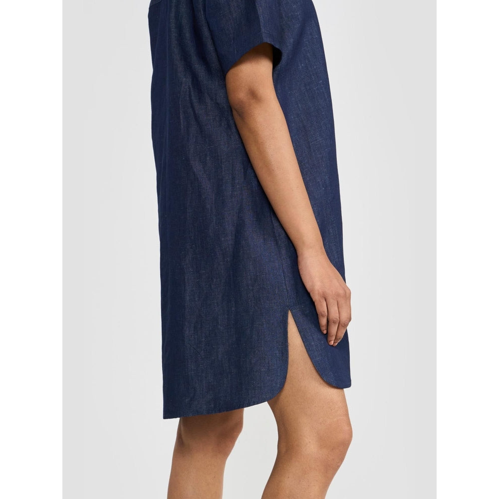 Perona Bellamy Navy Blue A Line Dress