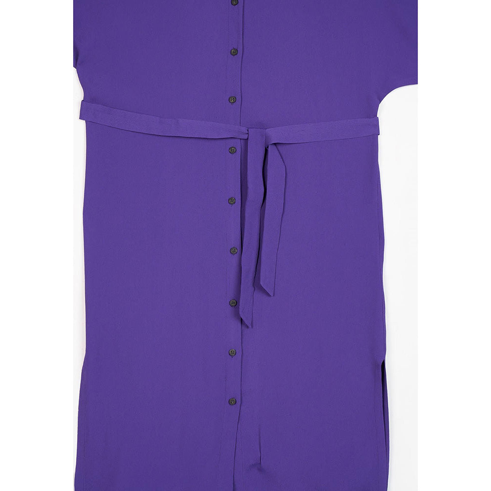 Perona Annie Purple Round Neck A Line Dress