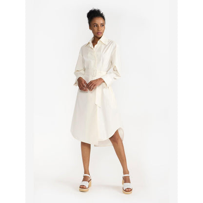 Perona Chloe Off White A Line Dress
