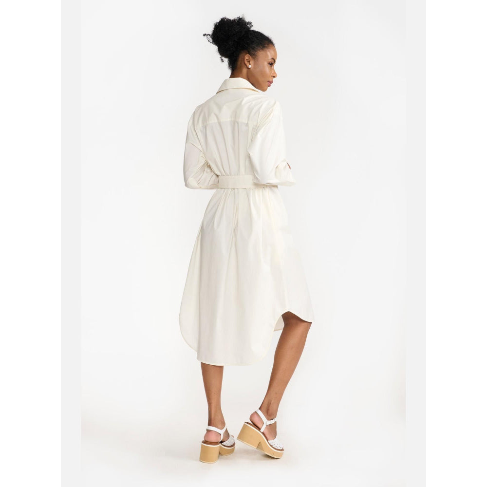 Perona Chloe Off White A Line Dress