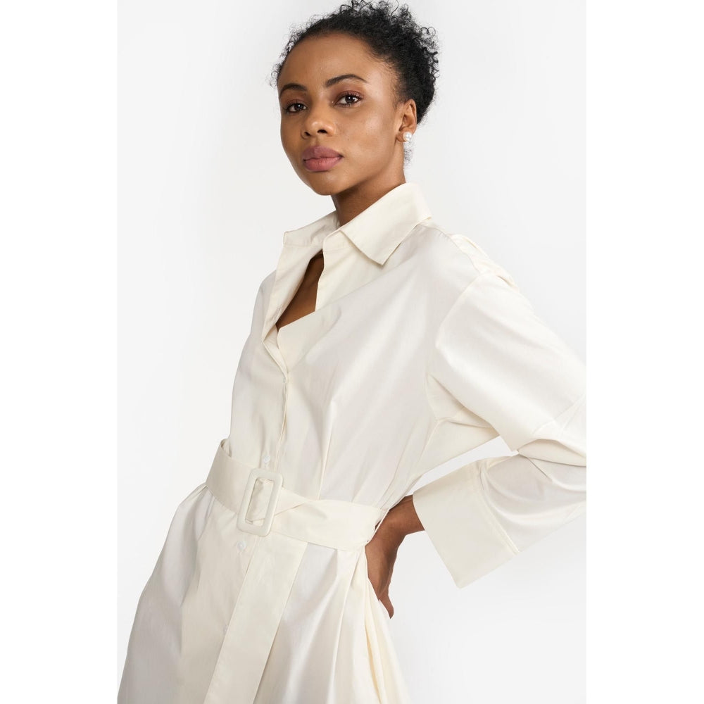 Perona Chloe Off White A Line Dress