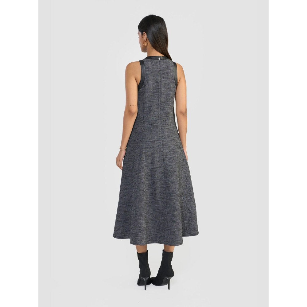 Perona Amani Black Denim Halter Neck Dress