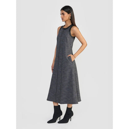Perona Amani Black Denim Halter Neck Dress