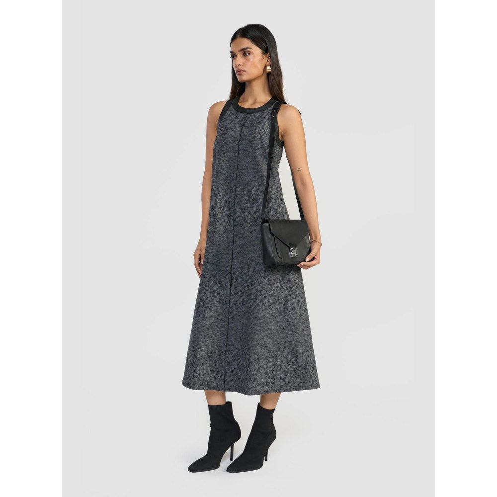 Perona Amani Black Denim Halter Neck Dress