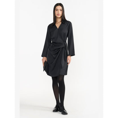 Perona Inaya Black Wrap Dress