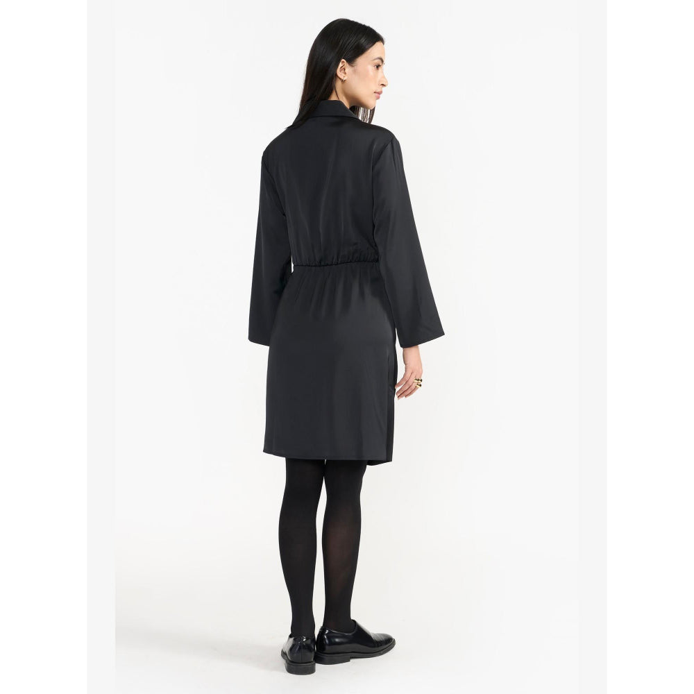 Perona Inaya Black Wrap Dress