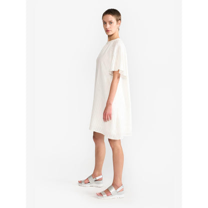 Perona Georgia White Bell Sleeves A Line Dress