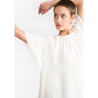 Perona Georgia White Bell Sleeves A Line Dress