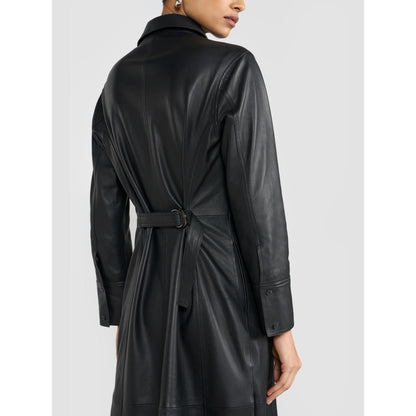 Perona Alicia Leather Shirt Dress