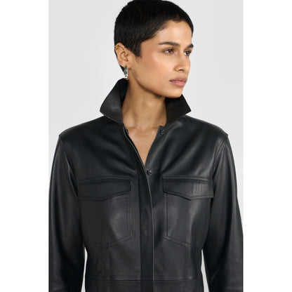 Perona Alicia Leather Shirt Dress
