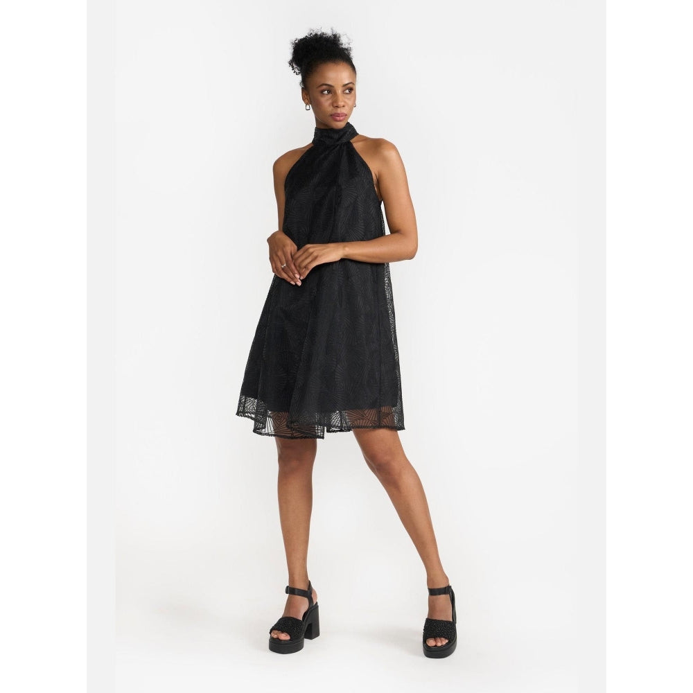 Perona Asahi Black A Line Dress
