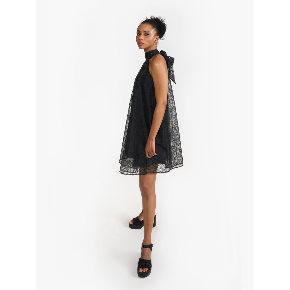 Perona Asahi Black A Line Dress
