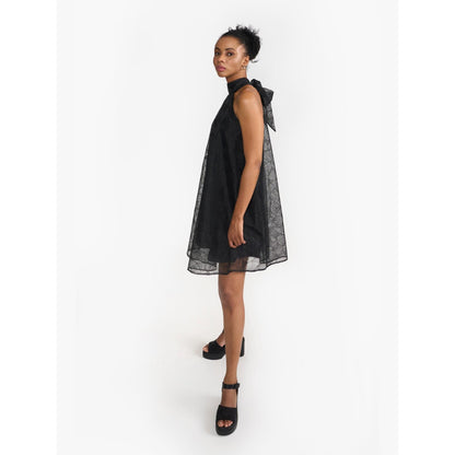 Perona Asahi Black A Line Dress