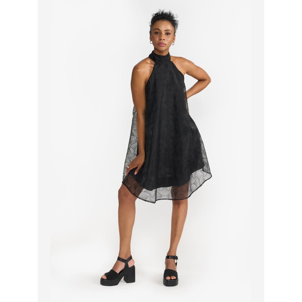Perona Asahi Black A Line Dress