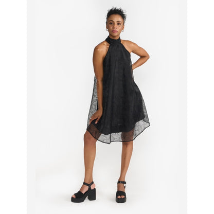 Perona Asahi Black A Line Dress