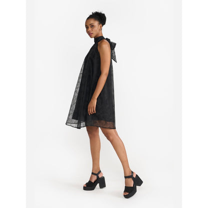 Perona Asahi Black A Line Dress