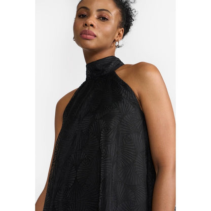 Perona Asahi Black A Line Dress