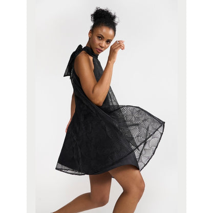 Perona Asahi Black A Line Dress