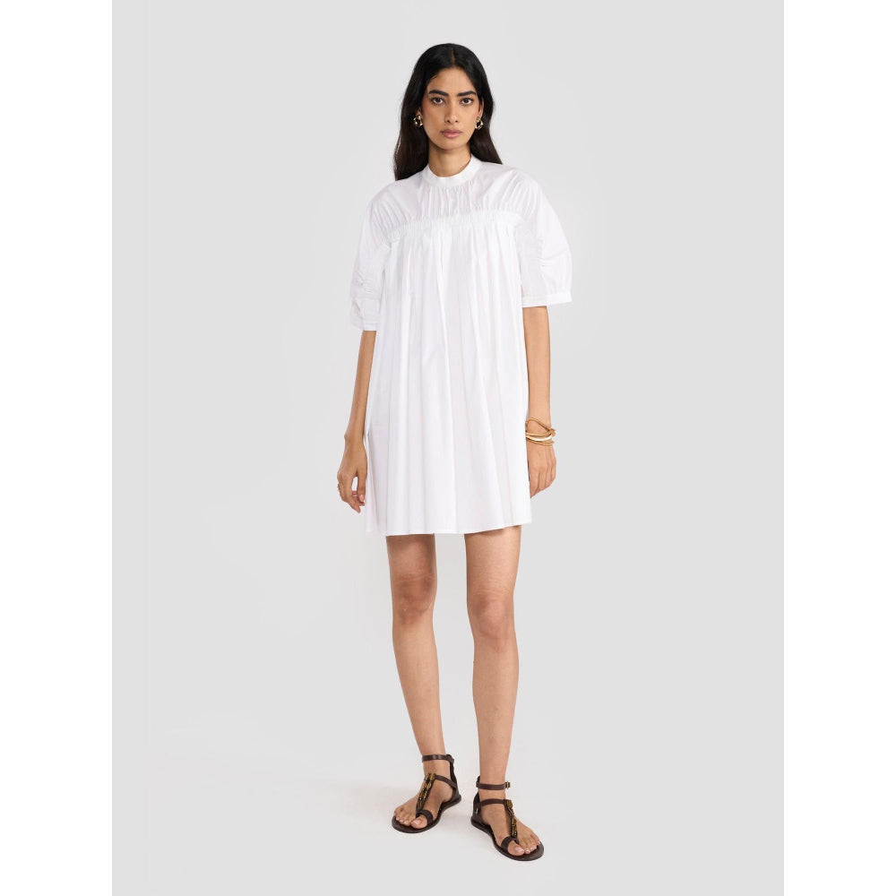 Perona Kiana White Relaxed Fit A Line Dress
