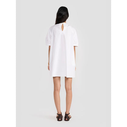 Perona Kiana White Relaxed Fit A Line Dress