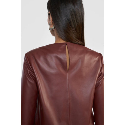 Perona Emma Rust Full Sleeves A Line Dress