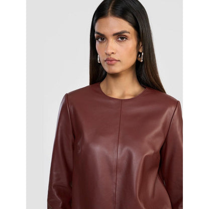 Perona Emma Rust Full Sleeves A Line Dress