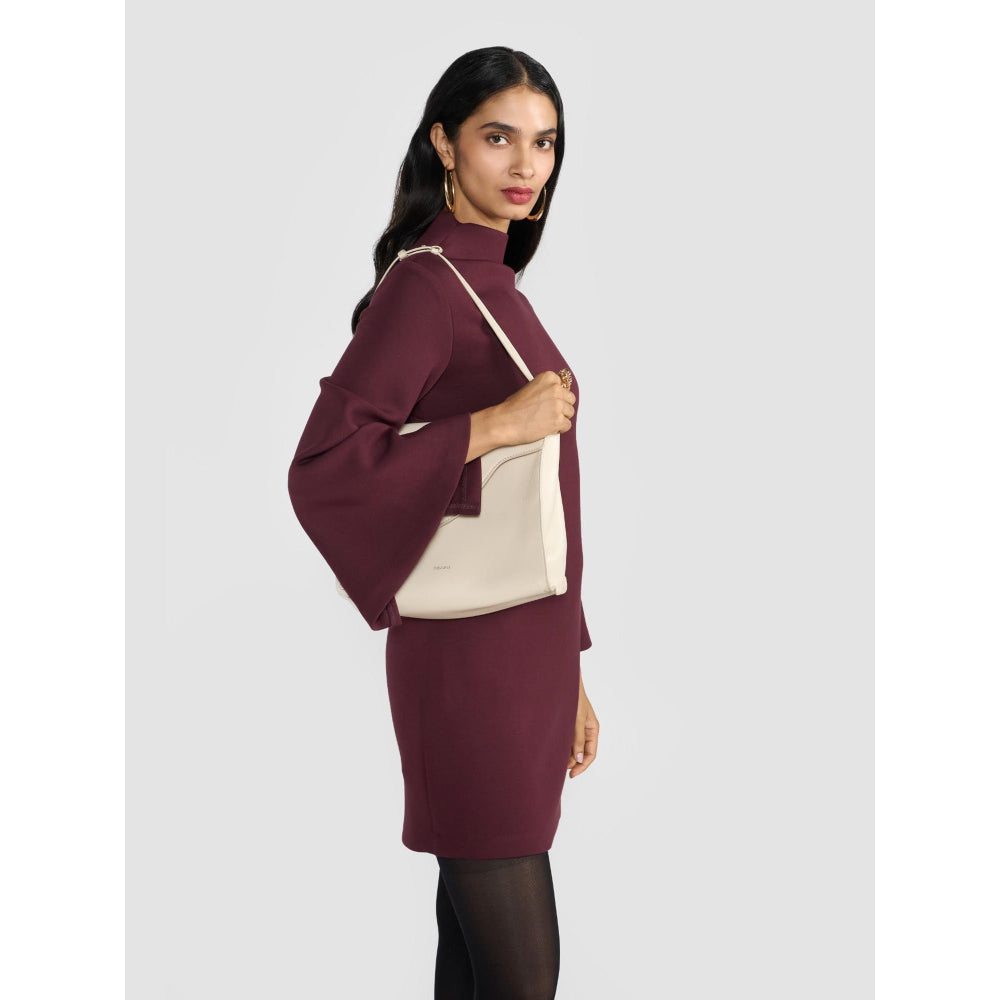 Perona Aliza Wine Bell Sleeves Dress