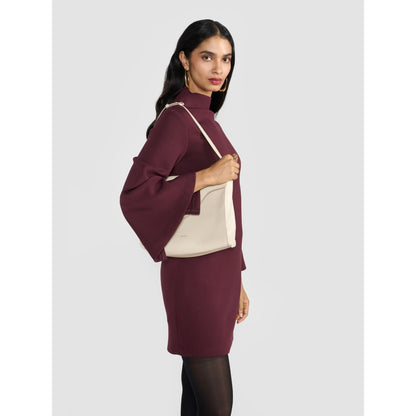 Perona Aliza Wine Bell Sleeves Dress