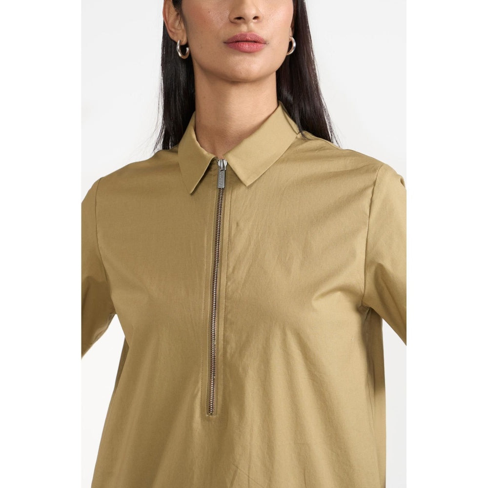 Perona Greta Olive A Line Dress