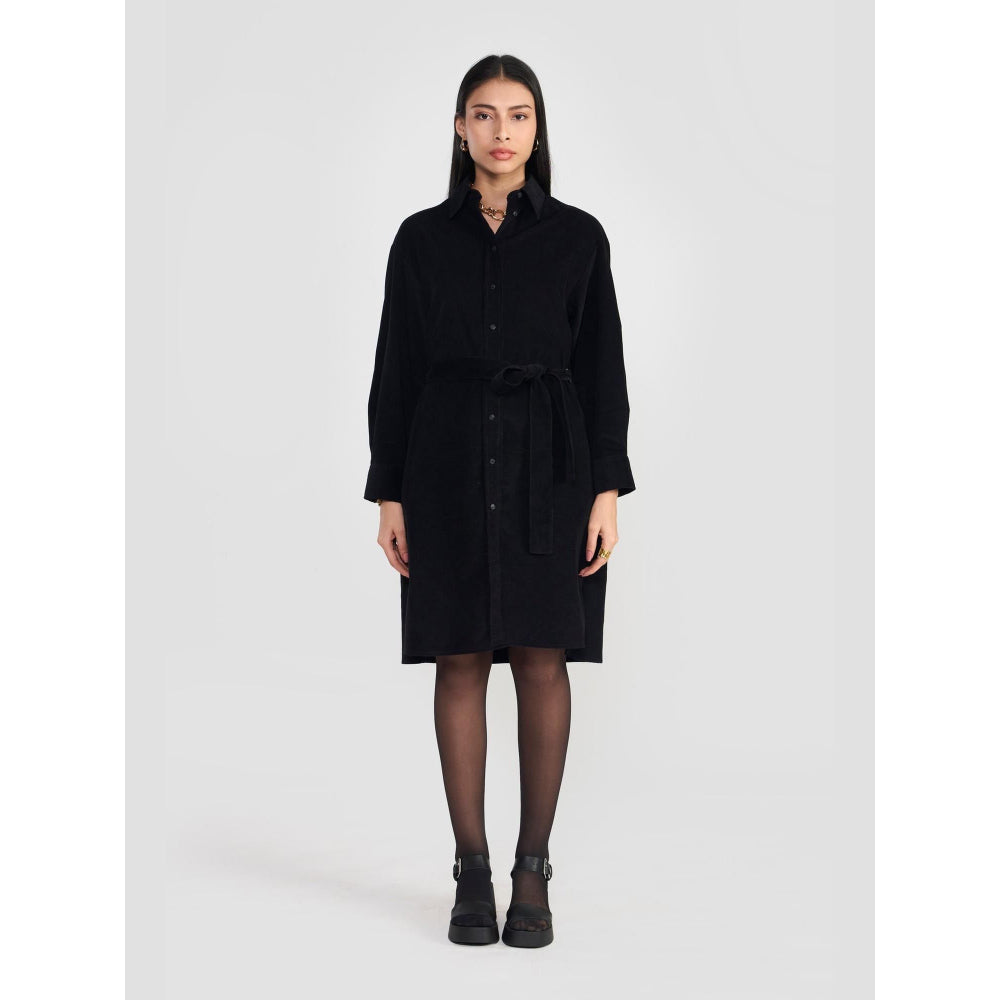 Perona Valentina Black Shirt Dress