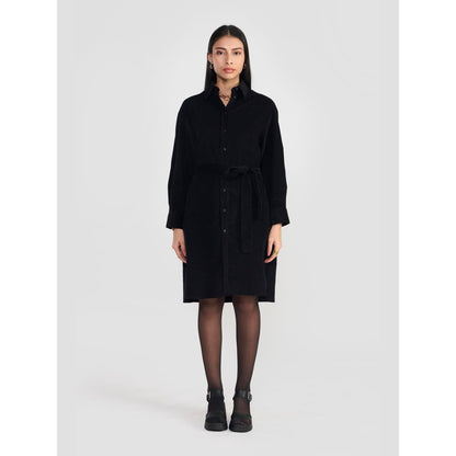 Perona Valentina Black Shirt Dress