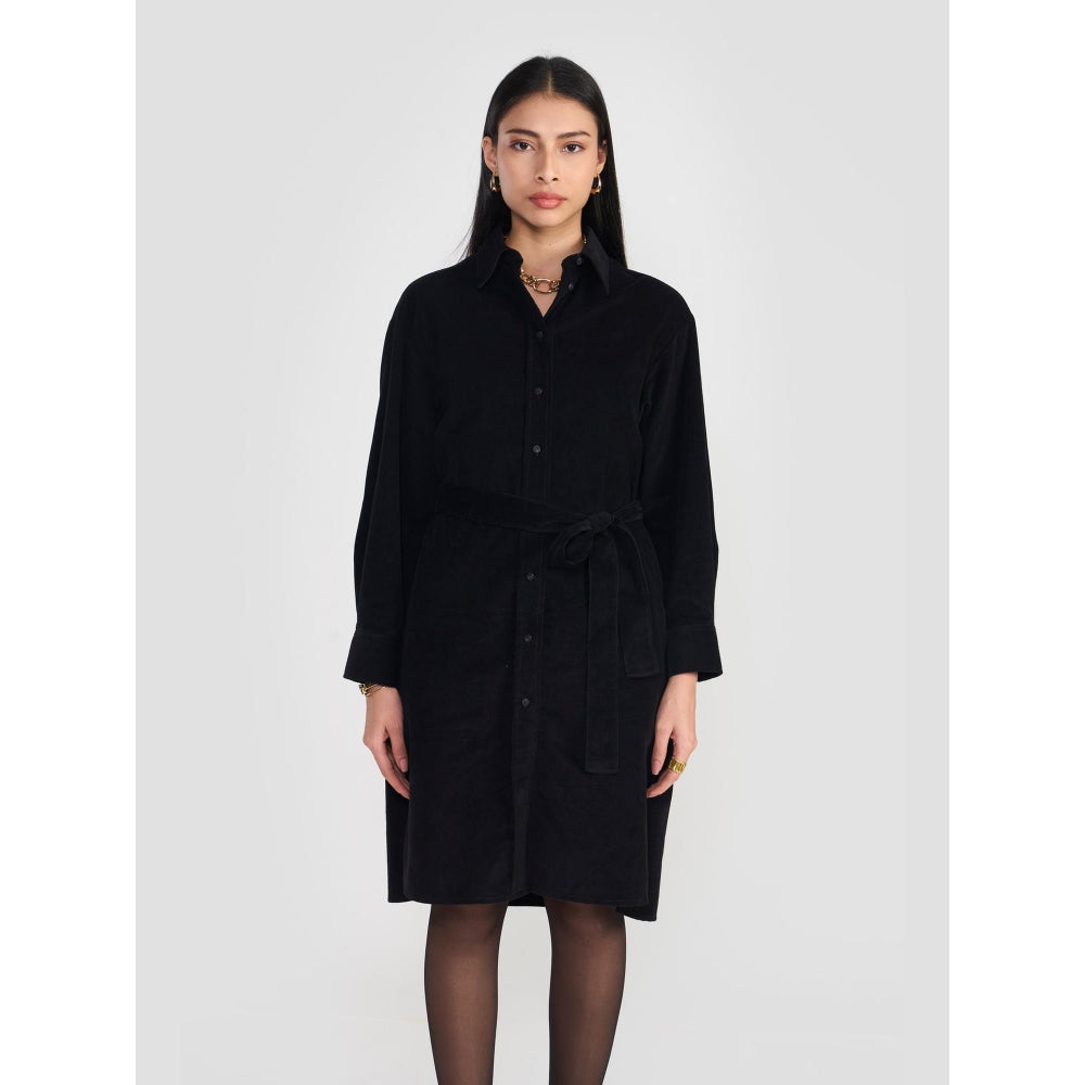 Perona Valentina Black Shirt Dress