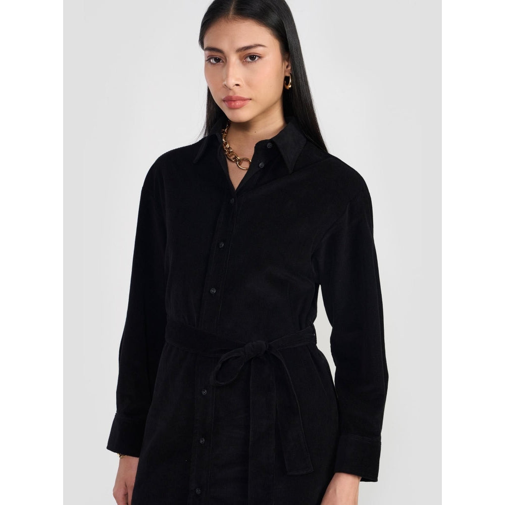 Perona Valentina Black Shirt Dress