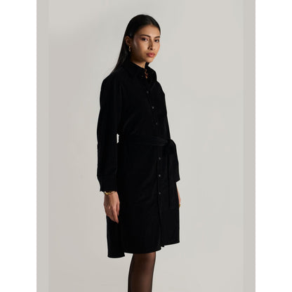Perona Valentina Black Shirt Dress