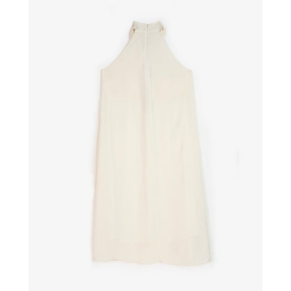 Perona Estrella Ivory Halter Neck A Line Dress