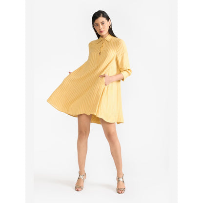 Perona Annabeth Yellow A Line Dress