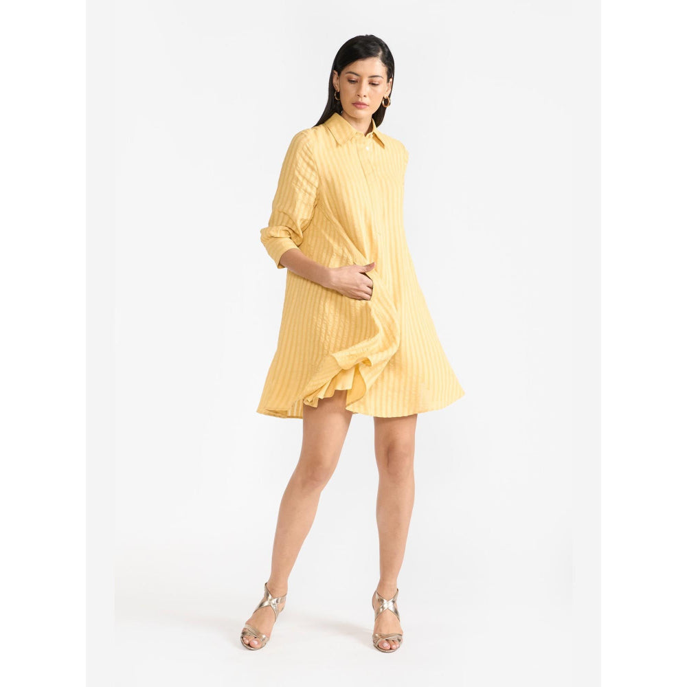 Perona Annabeth Yellow A Line Dress