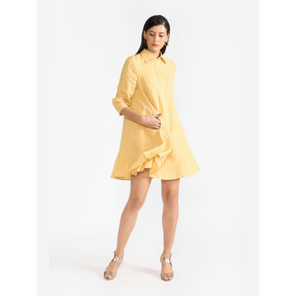 Perona Annabeth Yellow A Line Dress