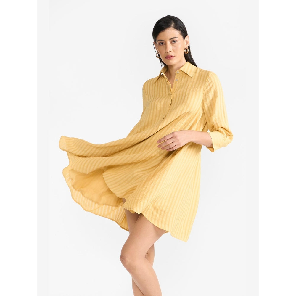 Perona Annabeth Yellow A Line Dress