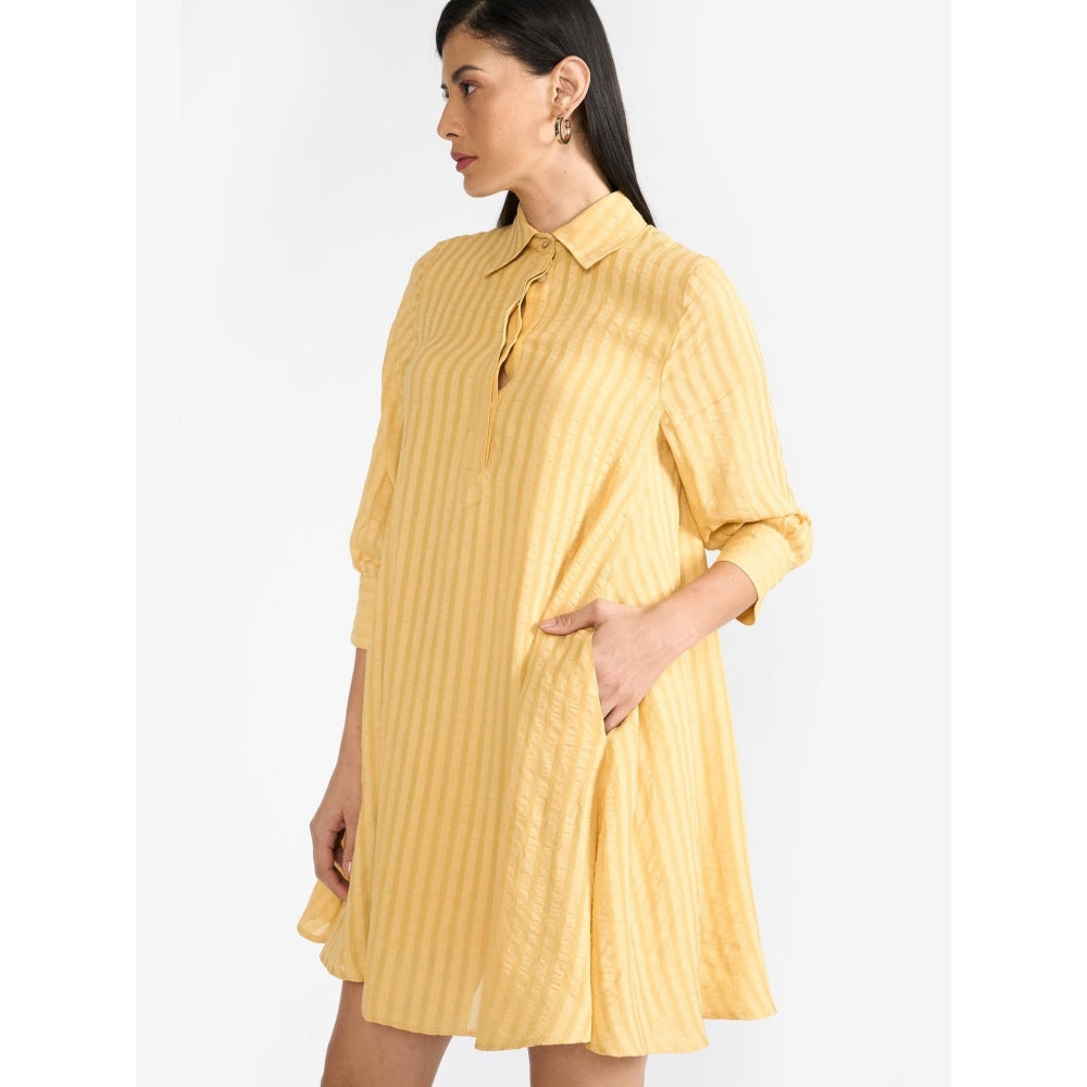 Perona Annabeth Yellow A Line Dress